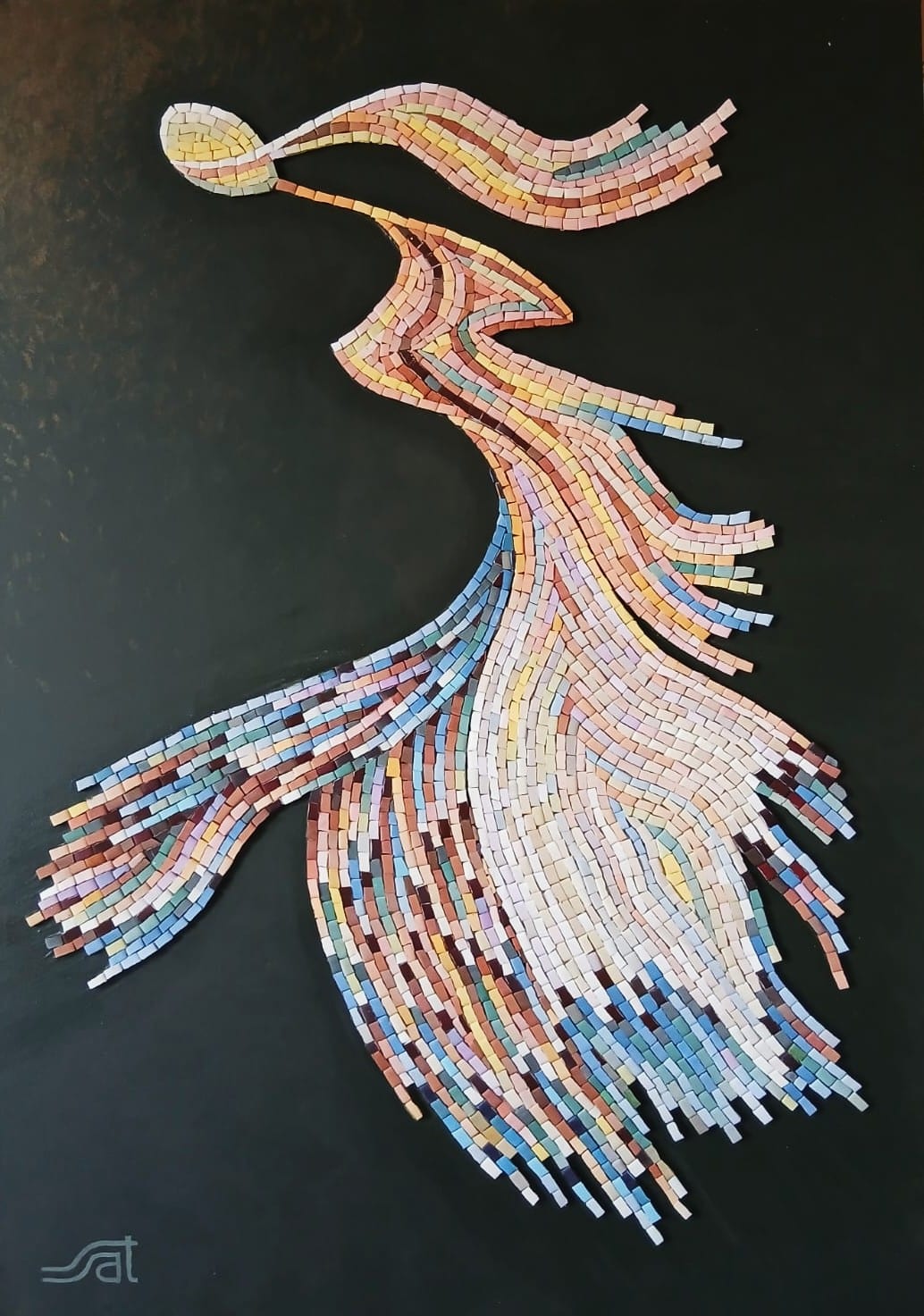 Dancing with Colours, Porcelain, mosaic by Saimir Strati